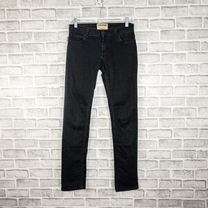 ZADIG & VOLTAIRE Low-Rise Skinny Denim Jeans Darkside Noir Black M 28w